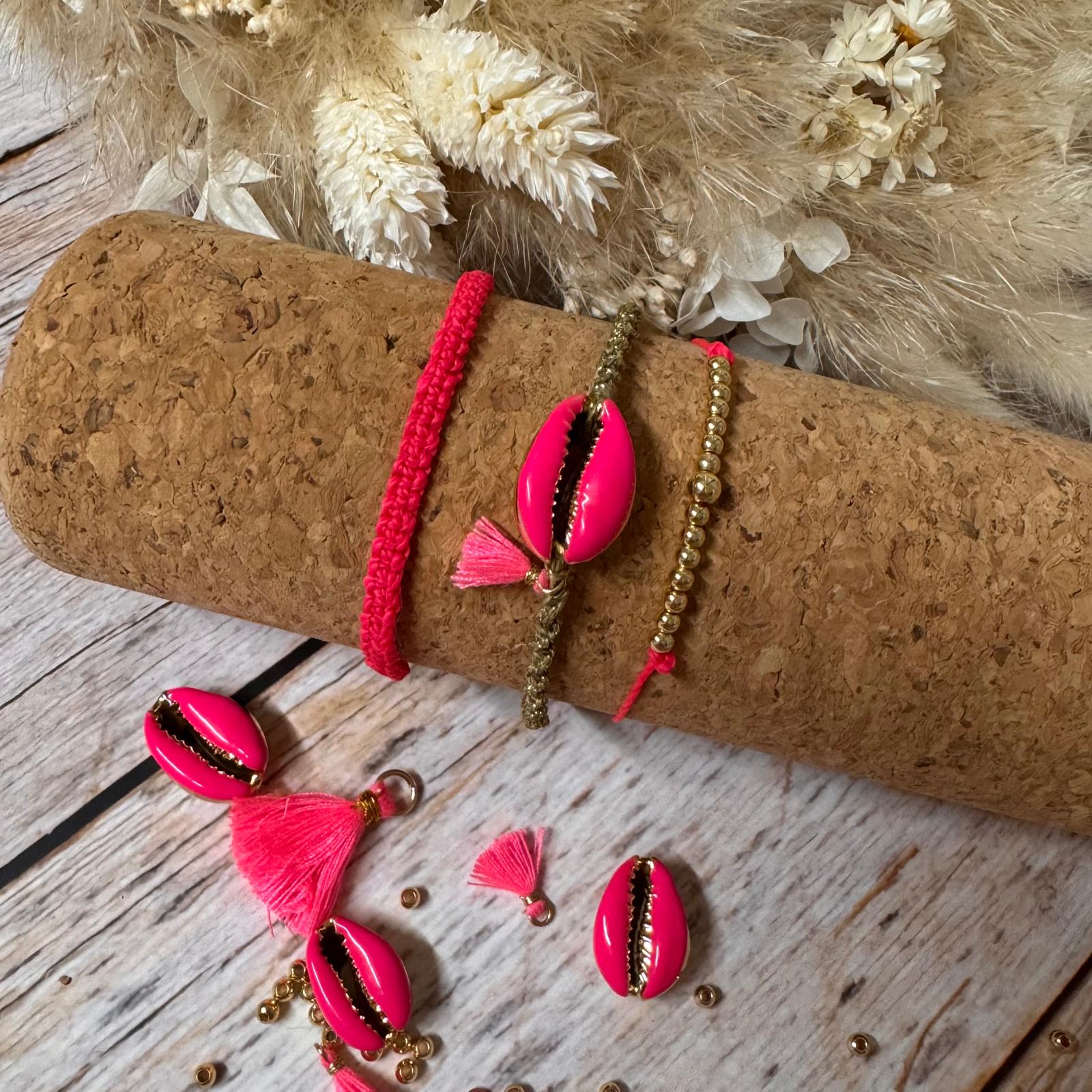Inspiration Armband Muschel in Pink-Gold