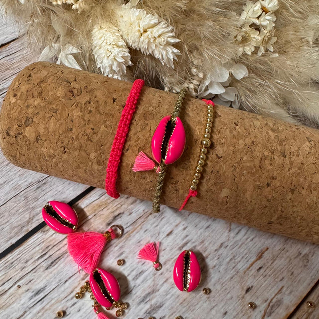 Inspiration Armband Muschel in Pink-Gold