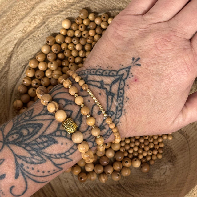 Inspiration für Armband mit Olivenholzperlen