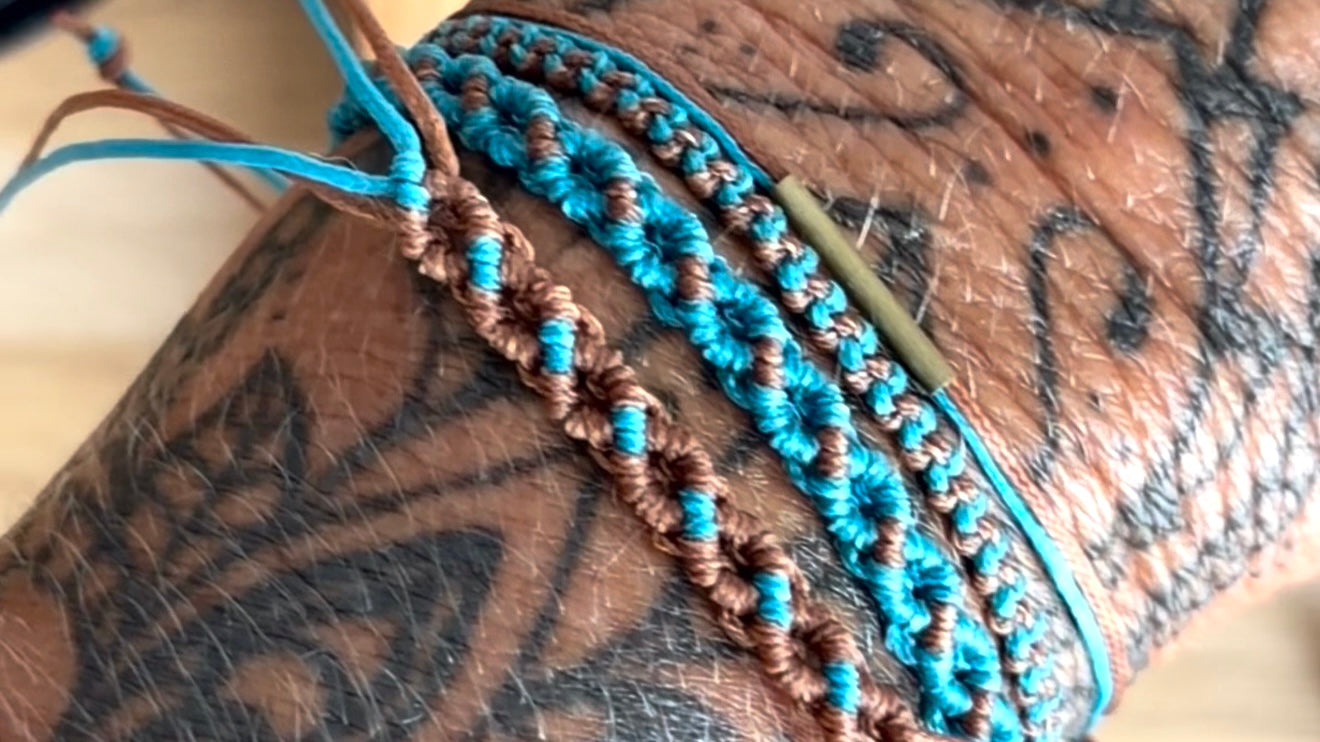 Mikro-Makramee Armband | Diamantmuster Tutorial
