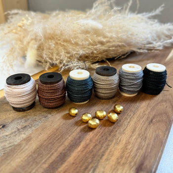 Farbpaletten für Mikromakramee - 6 x 10 m (1 mm) gewachstes Garn von Linhasita