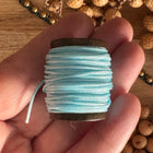 1 x 10 m Light Blue (050) | Unwaxed 1 mm Polyester Yarn for Micro Macrame | DIY Jewelry Making