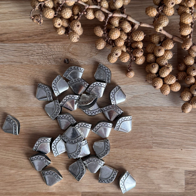 1 x Quaste Endkappe Silber Modern für Tasseln DIY Schmuck