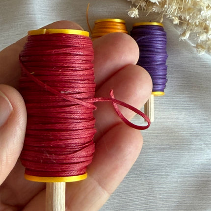 Sunset – CT Point Farbset |  geflochtenes & gewachstes  Polyestergarn 1 mm | CT Point®| Mikromakramee Schmuckgarn