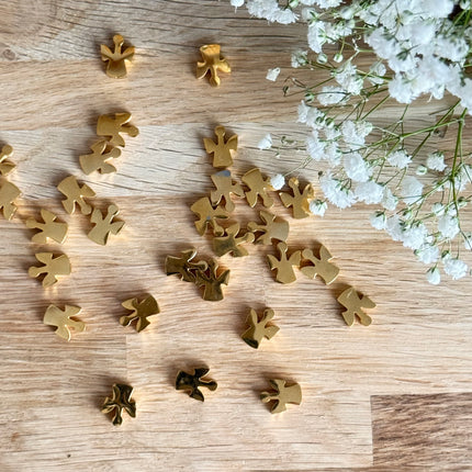 1 x Engel Perle Gold Verbinder (nickelfrei) für DIY Schmuck - Weihnachten