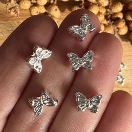 1 x Cute Silver Butterfly Connector | For Micromacrame, Jewelry, Bracelets &amp; DIYs