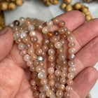10 x Pfirsich Mondstein 4 mm | echte Edelsteinperlen - Makramee, Mikromakramee & DIY Schmuck