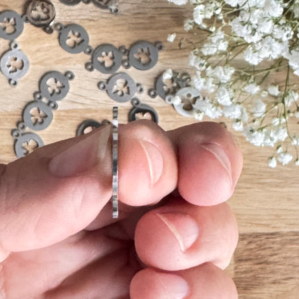 1 x Silver Angel Charm Connector (nickel-free) for DIY Jewelry - Christmas DIY