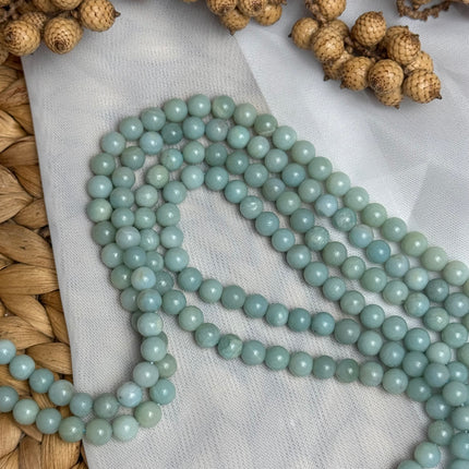 10 x Amazonit 6 mm | echte Edelsteinperlen - Makramee, Mikromakramee & DIY Schmuck
