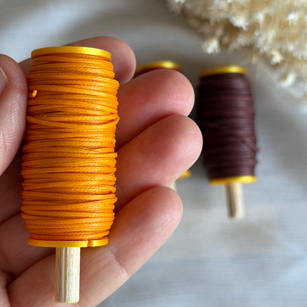 Indian Summer– CT Point Farbset |  geflochtenes & gewachstes  Polyestergarn 1 mm | CT Point®| Mikromakramee Schmuckgarn