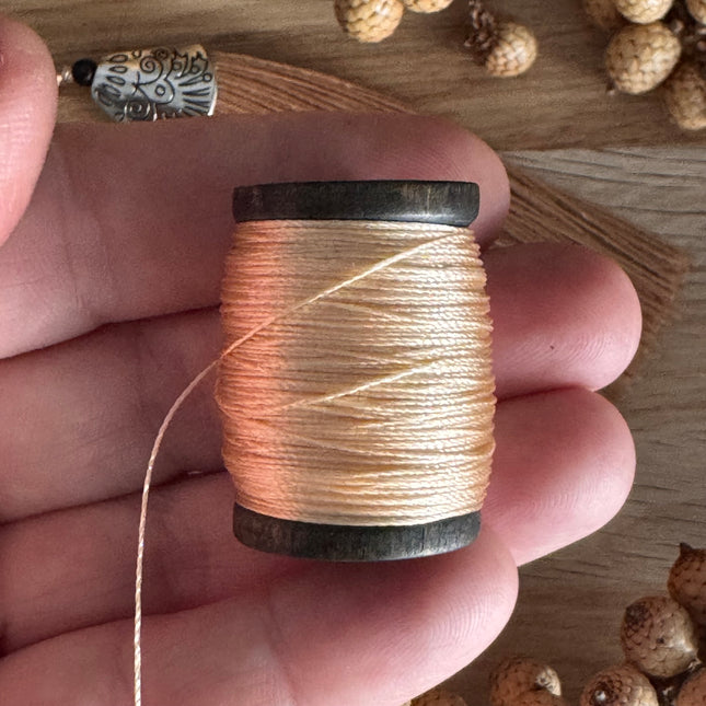 60 m x 0,3 mm helles Apricot (081) | Tassel-/Quastengarn | Schmuckherstellung DIY