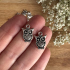 2 x Owl Charms | in Antique Silver | 15 x 10 mm | For Micromacrame, Jewelry & DIYs