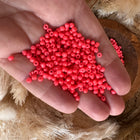 100 x Glass Beads | Coral Color | 3 mm | For Micro Macrame, Jewelry & DIY Projects