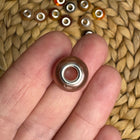 1 x Rose Acryl Spacerperle mit großem Loch für DIY Schlüssel- und Taschenanhänger