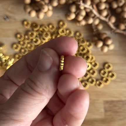 1 x Goldener Zwischenring mit großem Loch für DIY Schlüssel- und Taschenanhänger