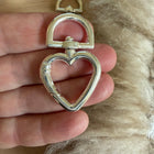 1 x Herz Karabiner Silber - für DIY Schlüssel- und Taschenanhänger Makramee