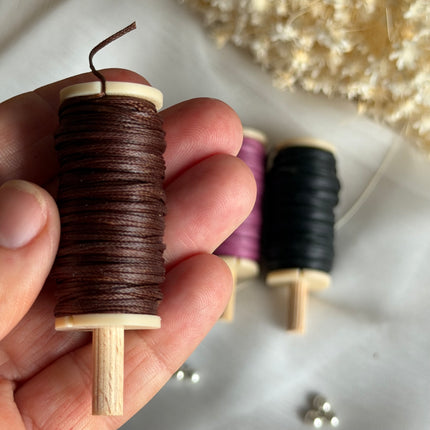 Dark Rose – CT Point Farbset |  geflochtenes & gewachstes  Polyestergarn 1 mm | CT Point®| Mikromakramee Schmuckgarn