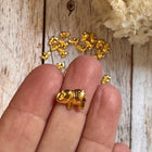 Metall Perlen DQ Elefant Gold (Nickelfrei) ca.13x9mm DIY Schmuckherstellung