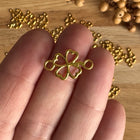 1 x Kleeblatt Gold Verbinder – 4-Blatt,  DIY Schmuck