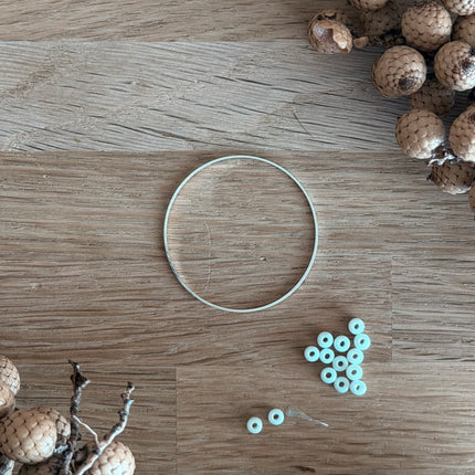 1 x Runder Ring Silber (3,2 cm) – vielseitig für DIY Schmuck & Mikromakramee