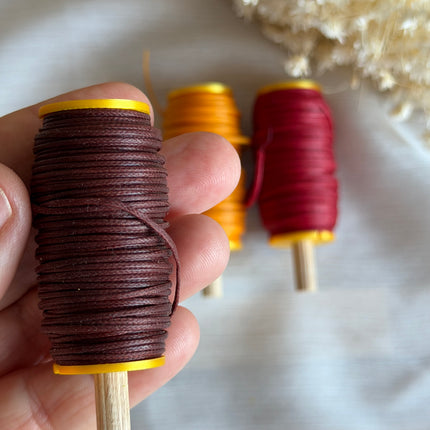 Indian Summer– CT Point Farbset |  geflochtenes & gewachstes  Polyestergarn 1 mm | CT Point®| Mikromakramee Schmuckgarn
