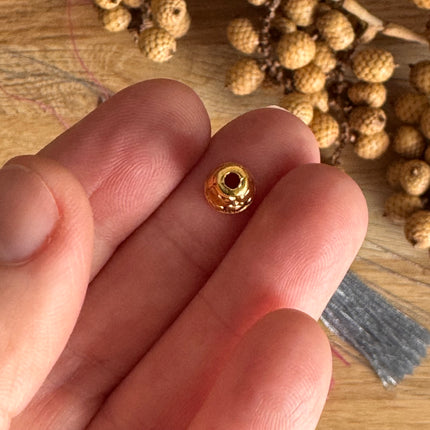 2 x Gold tassel end caps for DIY jewelry