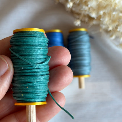 Ocean Blue – CT Point Farbset |  geflochtenes & gewachstes  Polyestergarn 1 mm | CT Point®| Mikromakramee Schmuckgarn