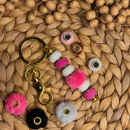 1 x Schlüsselanhänger Stäbe Rohling aus Metall (Gold)  für kreative DIY Ideen