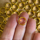 1 x Ring-Verbinder | in Gelb-Gold | 10 mm | Für Mikromakramee, Schmuck & DIY‘s