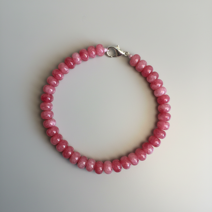 10 x Rhodonit Edelstein Perlen – Pink Angel - Makramee, Mikromakramee & DIY Schmuck