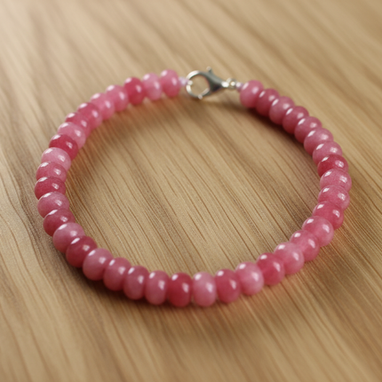 10 x Rhodonit Edelstein Perlen – Pink Angel - Makramee, Mikromakramee & DIY Schmuck