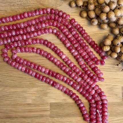 10 x Rhodonit Edelstein Perlen – Pink Angel - Makramee, Mikromakramee & DIY Schmuck