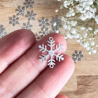 2 x Verbinder Schneeflocke Silber für DIY Schmuck - Weihnachten