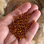 100 x Transparent Glass Beads | in Copper | 3 mm | For Micromacrame, Jewelry & DIYs