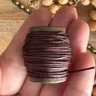 1 x 10 m Dunkelbraun (055) | Ungewachstes Polyestergarn 1 mm für Mikro Makramee | Schmuckherstellung DIY