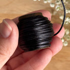 1 x Black Jewelry Cord in Silk Look | ø 1.2 mm x 10 m | For Micromacrame, Jewelry & DIYs
