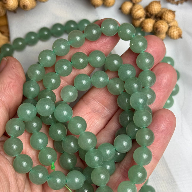 10 x Aventurin 8 mm | echte Edelsteinperlen - Makramee, Mikromakramee & DIY Schmuck