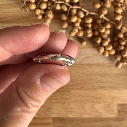 1 x Silver Modern Tassel End Cap for DIY Jewelry