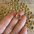 1 x Ring-Verbinder | in Gold | 10 mm | Für Mikromakramee, Schmuck & DIY‘s