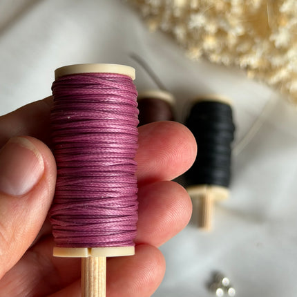Dark Rose – CT Point Farbset |  geflochtenes & gewachstes  Polyestergarn 1 mm | CT Point®| Mikromakramee Schmuckgarn