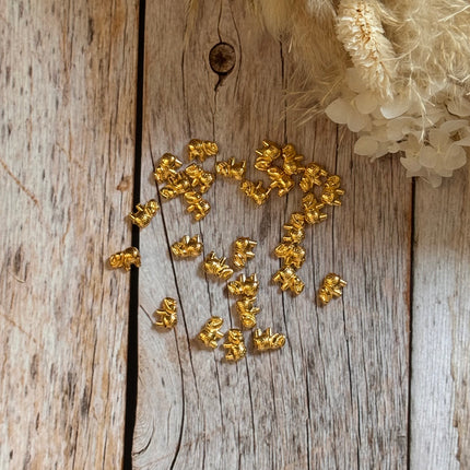 Metall Perlen DQ Elefant Gold (Nickelfrei) ca.13x9mm DIY Schmuckherstellung