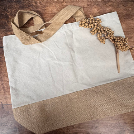 Bag 46 x 35 x 14 cm made of jute / cotton canvas - Natural Westford Mil