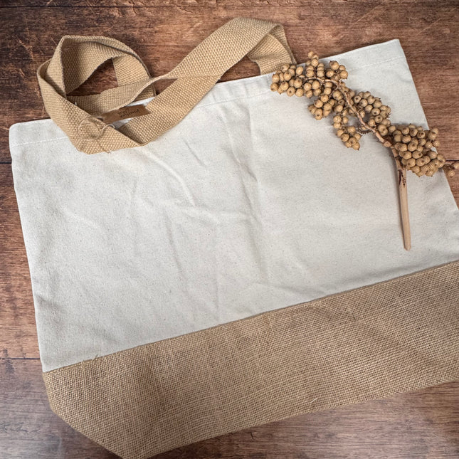 Tasche 46 x 35 x14 cm aus Jute / Baumwolle Canvas - Natural Westford Mil