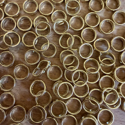 1 x Ring-Verbinder | in Gold | 10 mm | Für Mikromakramee, Schmuck & DIY‘s