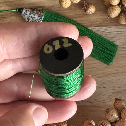 60 m x 0.3 mm Fir Green (082) | Tassel/Quast Yarn | DIY Jewelry Making