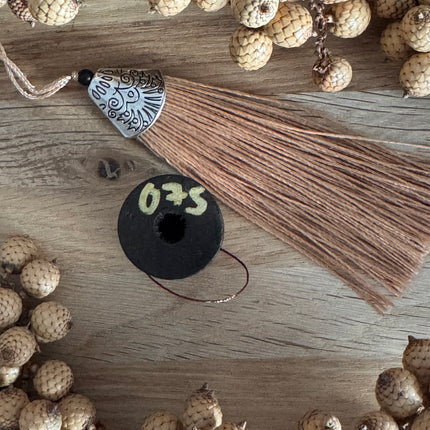 60 m x 0.3 mm Dark Brown (075) | Tassel/Quast Yarn | DIY Jewelry Making