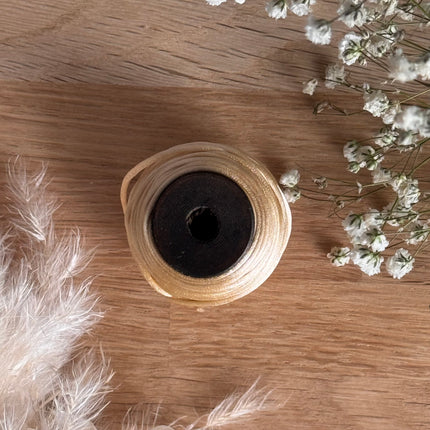 1 x Perlmutt Elfenbein Schmuck Kordel in Seidenoptik  | ø 1,2 mm x 10 m | Für Mikromakramee, Schmuck & DIY‘s