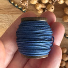 1 x 10 m Dunkelblau (062) | Ungewachstes Polyestergarn 1 mm für Mikro Makramee | Schmuckherstellung DIY