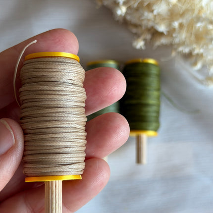 Sage & Stone – CT Point Farbset |  geflochtenes & gewachstes  Polyestergarn 1 mm | CT Point®| Mikromakramee Schmuckgarn