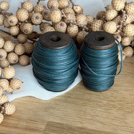 Petrol Blau (CT07) |  geflochtenes & gewachstes  Polyestergarn 1 mm | CT Point®| Mikromakramee Schmuckgarn